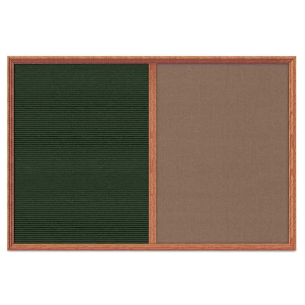 Enclosed Corkboard, 1 Door, 60"x36", 4" Fra, UV3424-SATIN-PEARL